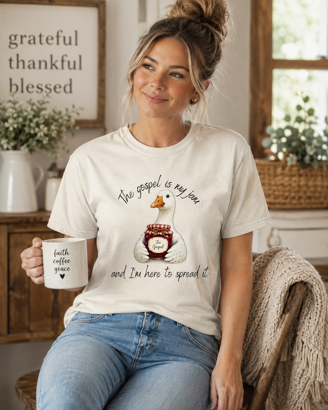 Women's "The Gospel is My Jam" Graphic Tee | 100% Cotton