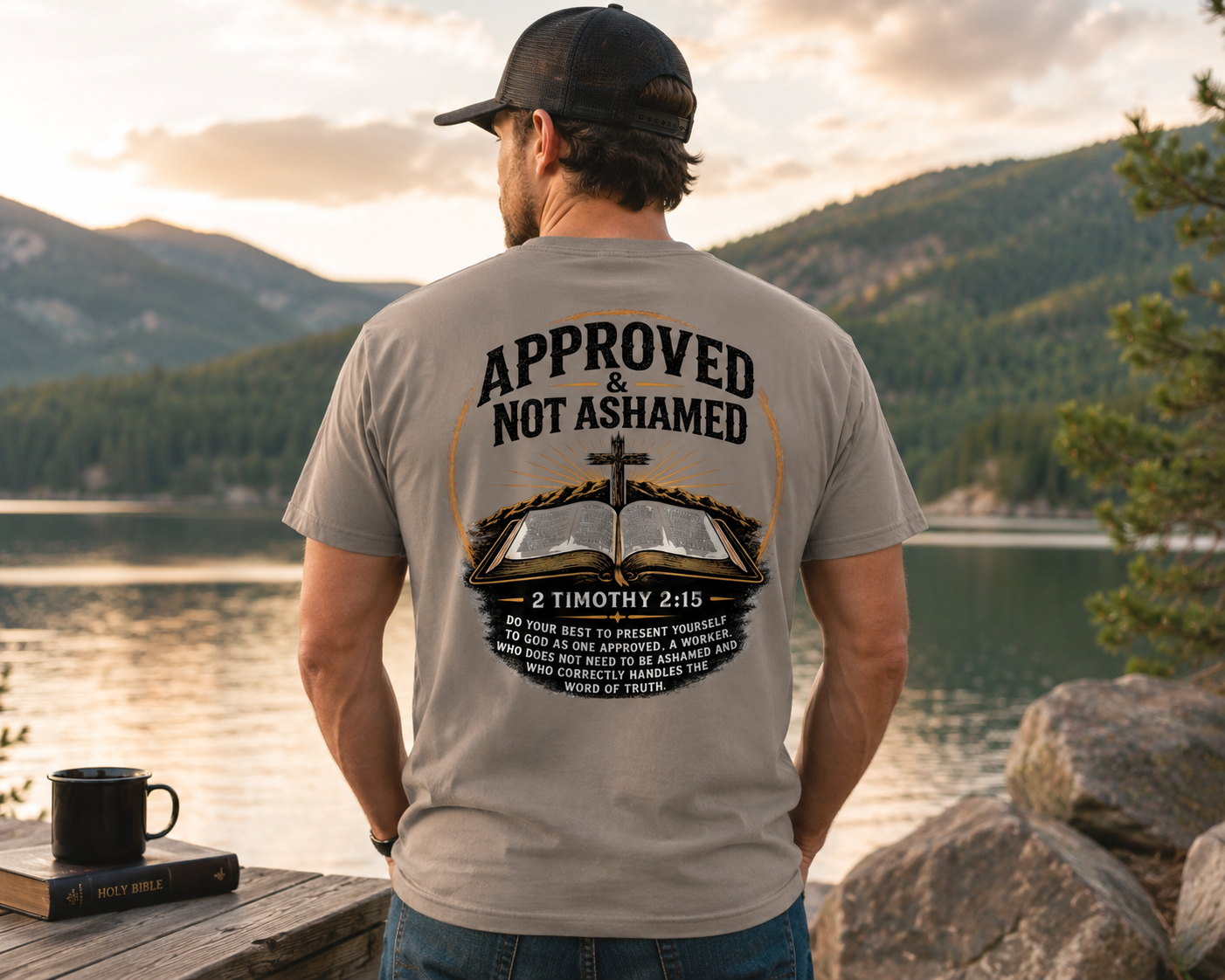 Approved & Not Ashamed | 2 Timothy 2:15 Men's Christian T-Shirt